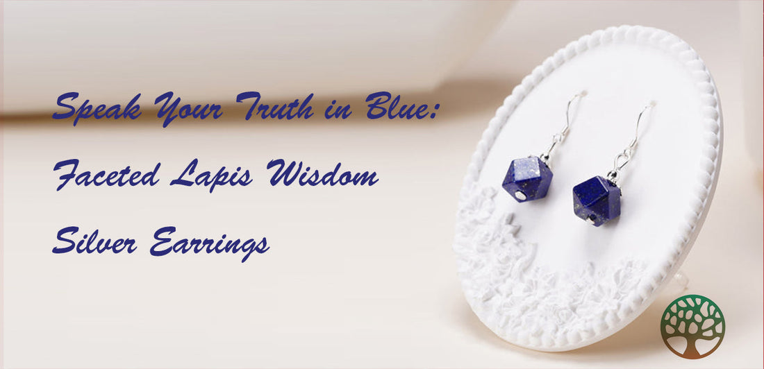 Speak Your Truth in Blue: Faceted Lapis Wisdom Silver Earrings