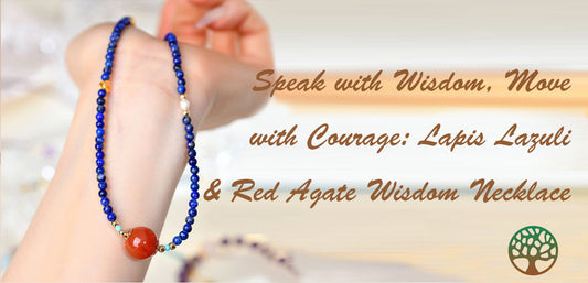 Speak with Wisdom, Move with Courage: Lapis Lazuli & Red Agate Wisdom Necklace