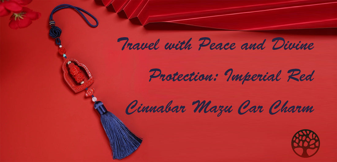Travel with Peace and Divine Protection: Imperial Red Cinnabar Mazu Car Charm
