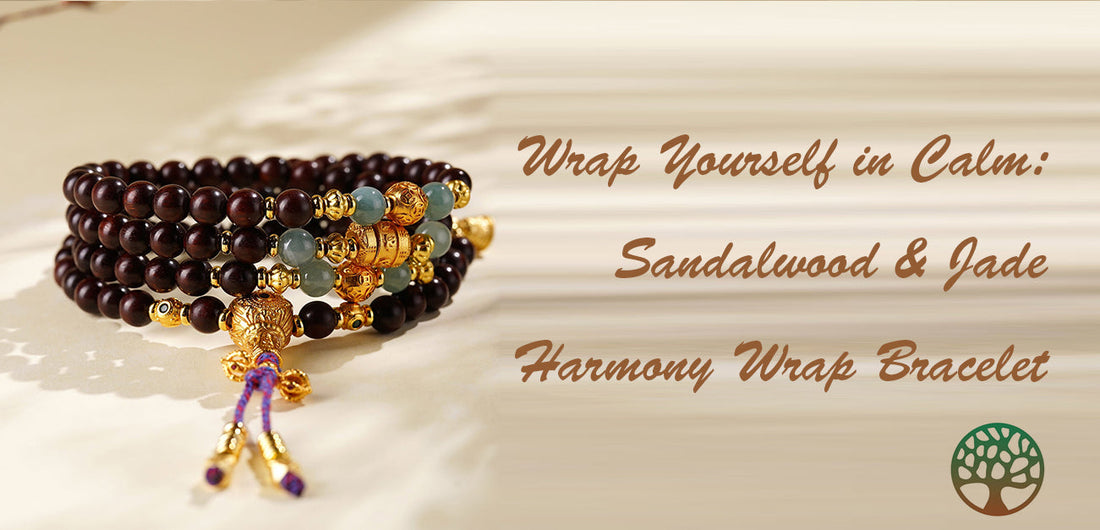 Wrap Yourself in Calm: Sandalwood & Jade Harmony Wrap Bracelet