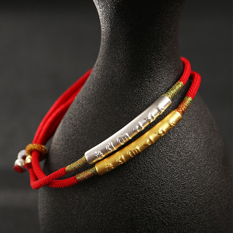 Tibetan Lucky Bracelet Red String Bracelet Buddhist Lucky Charm - Fortune & Karma