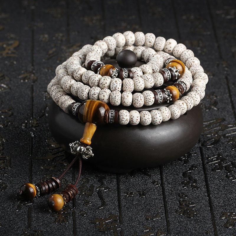 Handmade Tibetan Tiger Eye Bodhi Seed Peace Necklace Bracelet - Fortune & Karma