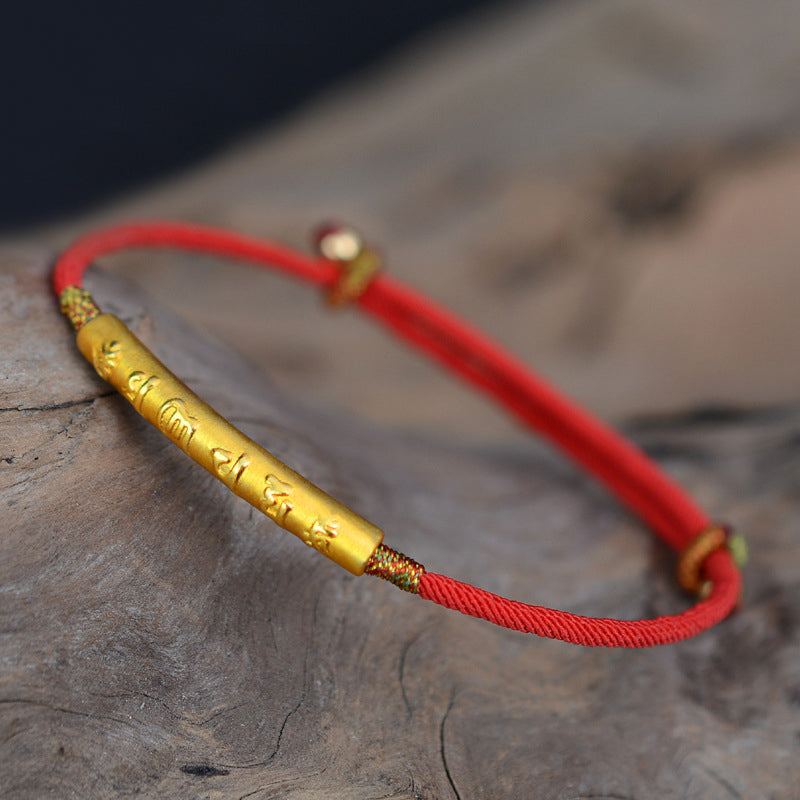 Tibetan Lucky Bracelet Red String Bracelet Buddhist Lucky Charm - Fortune & Karma