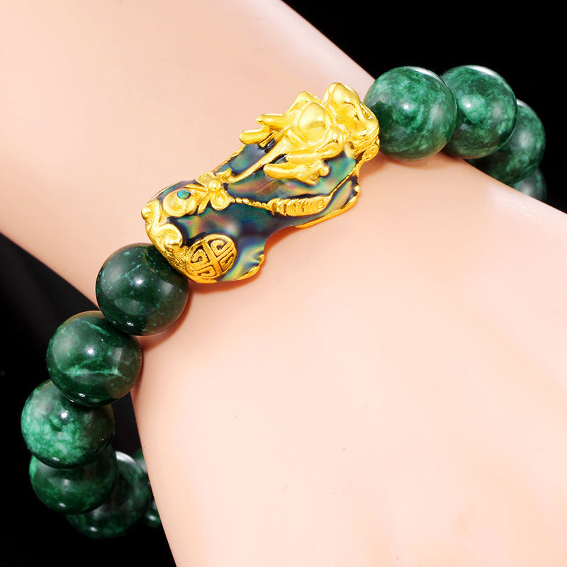 FengShui PiXiu Jade Protection Bracelet - Fortune & Karma