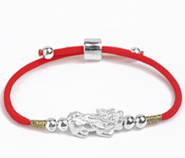 Adjustable Fortune Pixiu String Bracelet