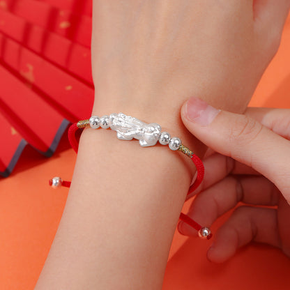 Adjustable Fortune Pixiu String Bracelet