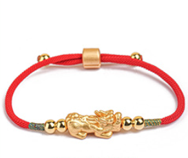Adjustable Fortune Pixiu String Bracelet