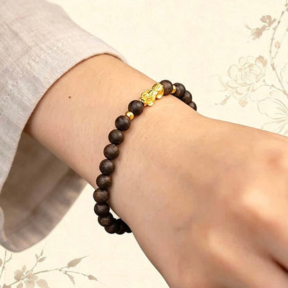 Agarwood Pixiu Wealth Guardian Bracelet
