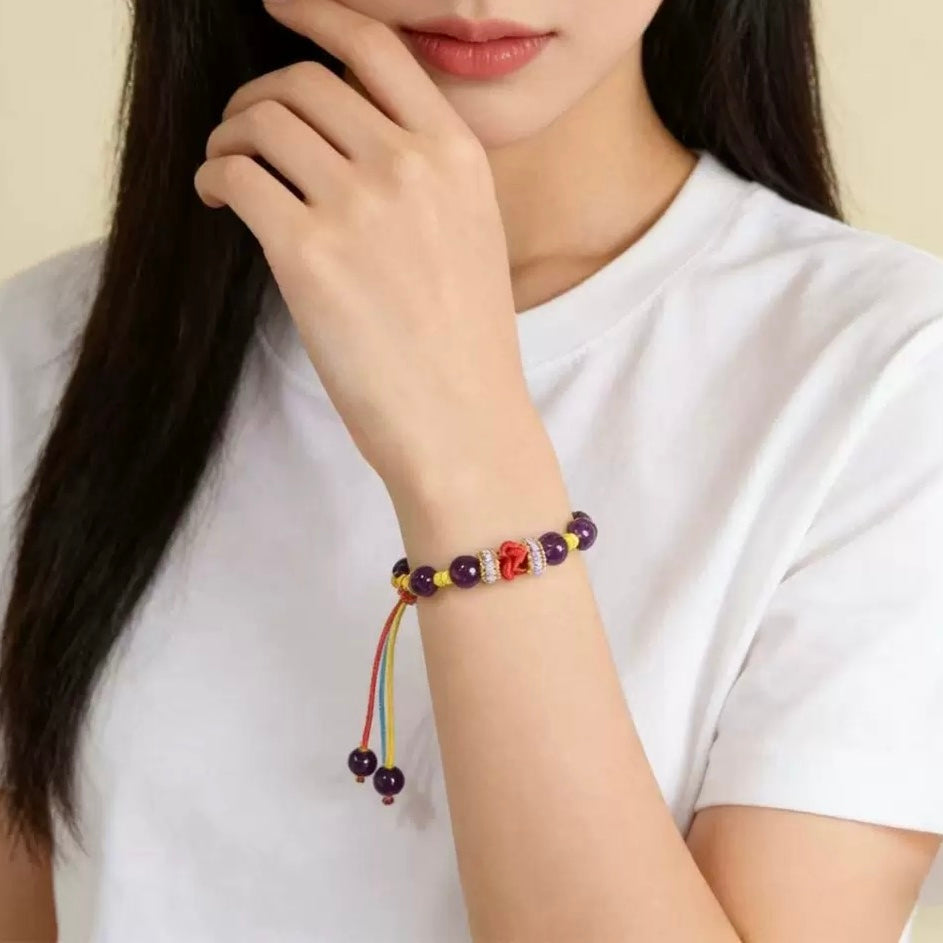 Amethyst Wisdom Knot Bracelet