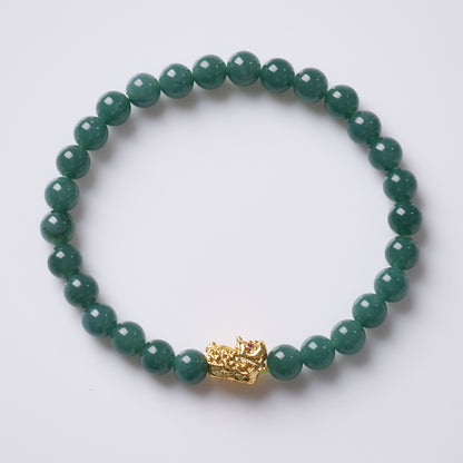 Blue Water Jadeite Pixiu Fortune Bracelet