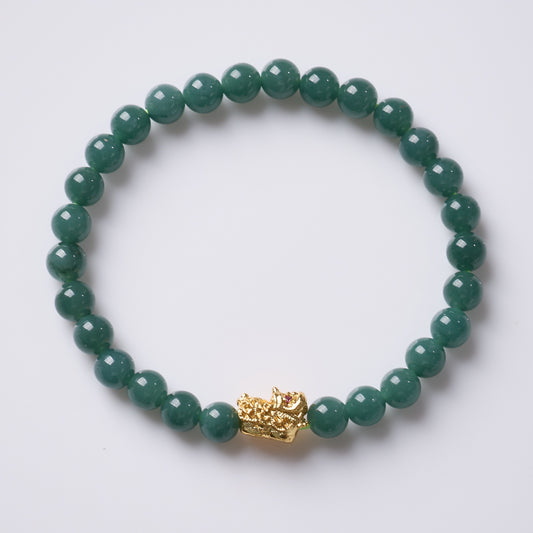 Blue Water Jadeite Pixiu Fortune Bracelet