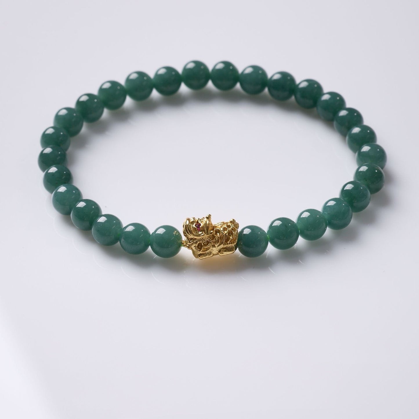 Blue Water Jadeite Pixiu Fortune Bracelet