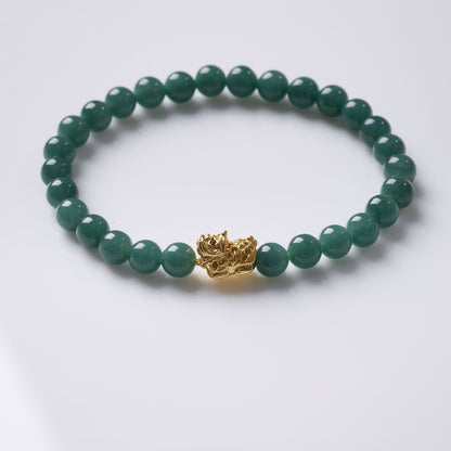 Blue Water Jadeite Pixiu Fortune Bracelet