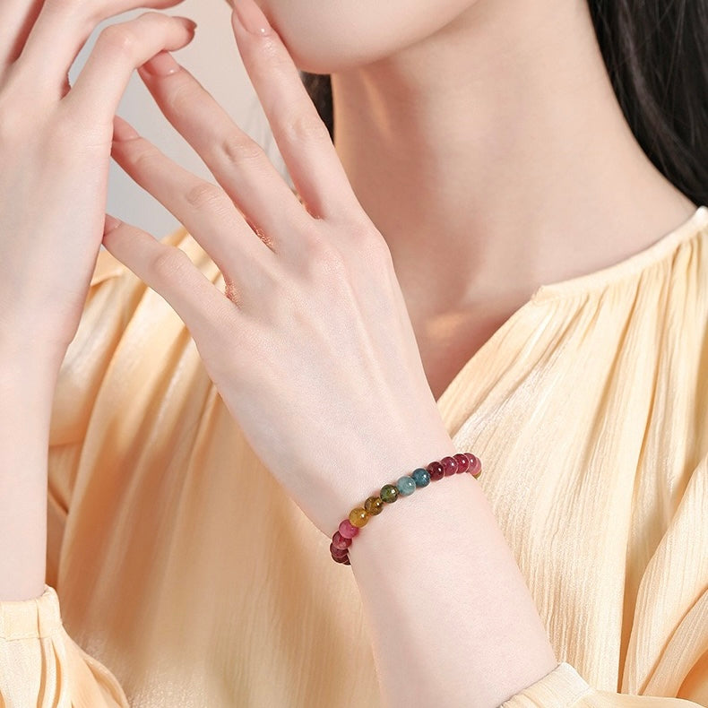 Brazilian Rainbow Tourmaline Bracelet