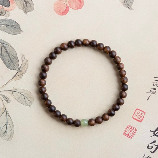 Brunei Agarwood Hetian Jade Bracelet