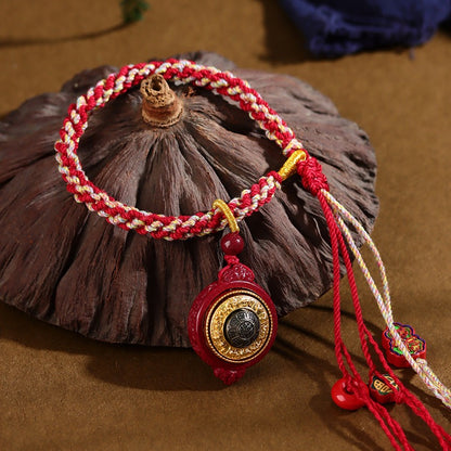 Cinnabar Bagua Spinning Protection Bracelet