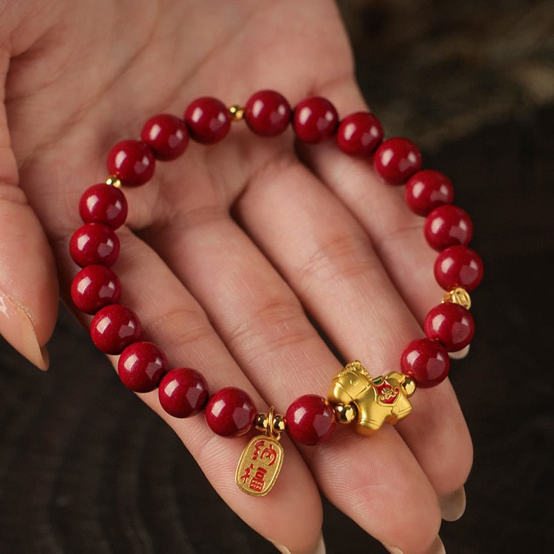 Cinnabar Horse Fortune Bracelet