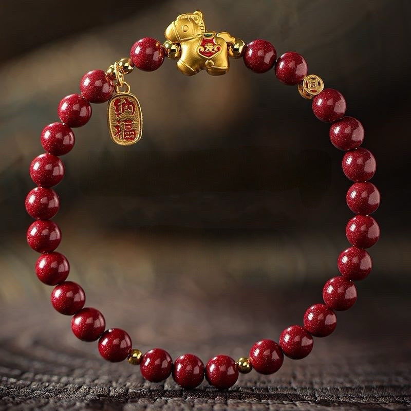 Cinnabar Horse Fortune Bracelet