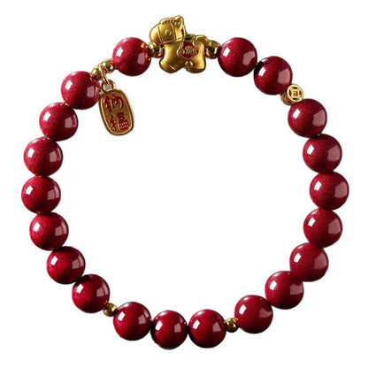 Cinnabar Horse Fortune Bracelet