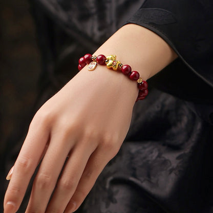 Cinnabar Horse Fortune Bracelet