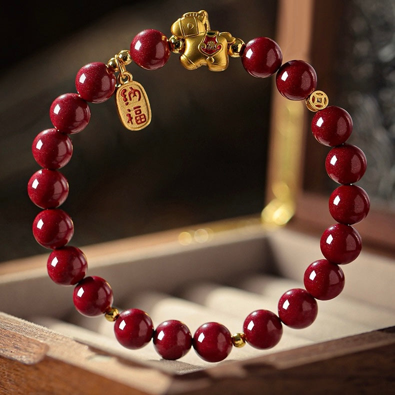 Cinnabar Horse Fortune Bracelet