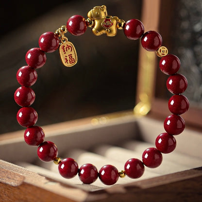 Cinnabar Horse Fortune Bracelet