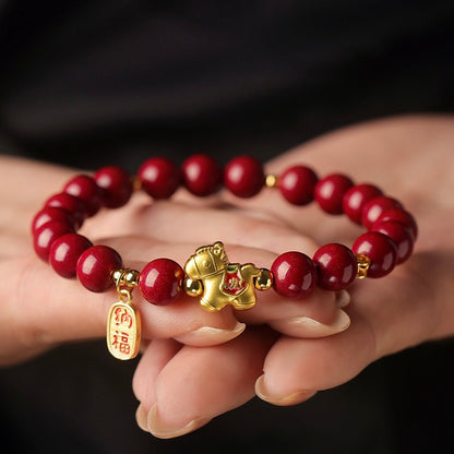 Cinnabar Horse Fortune Bracelet