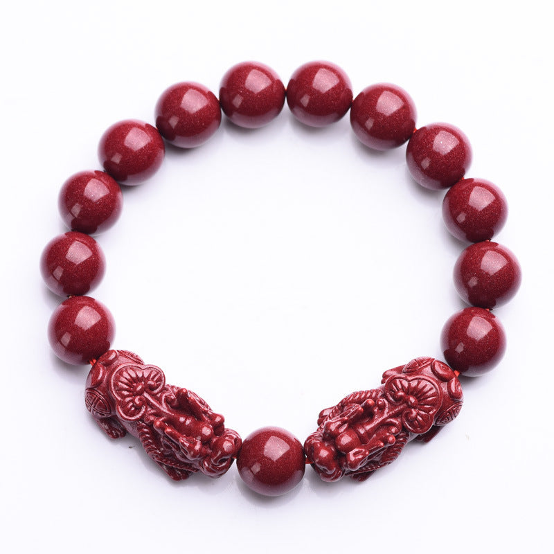 Cinnabar Pixiu Blessing Bead Bracelet