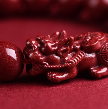 Cinnabar Pixiu Blessing Bead Bracelet