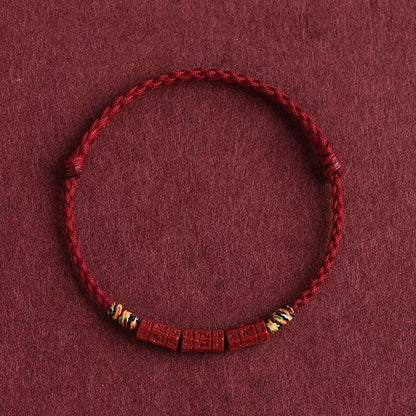 Cinnabar Six Mantra Protection Bracelet