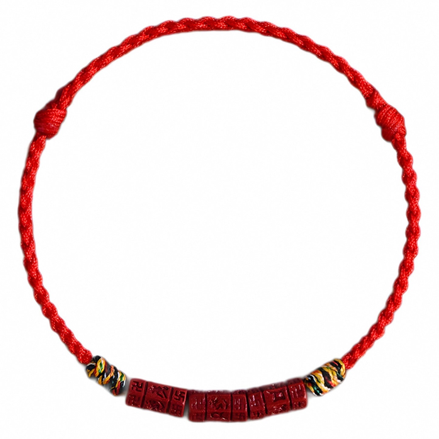 Cinnabar Six Mantra Protection Bracelet