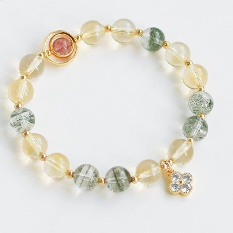 Citrine Green Phantom Abundance Bracelet