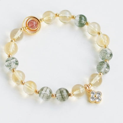 Citrine Green Phantom Abundance Bracelet