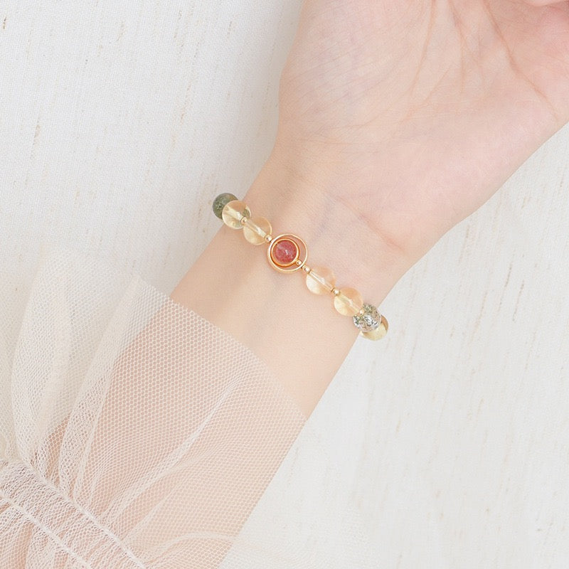 Citrine Green Phantom Abundance Bracelet