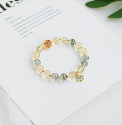 Citrine Green Phantom Abundance Bracelet