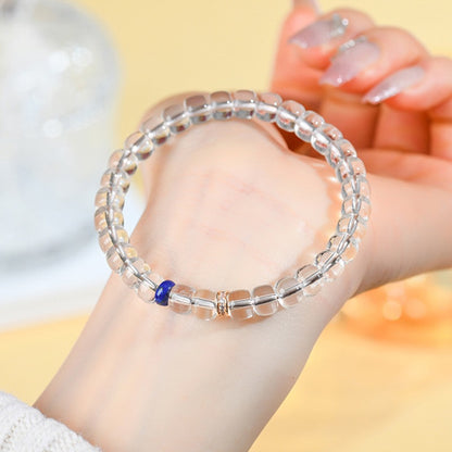 Clear Quartz Lapis Clarity Bracelet