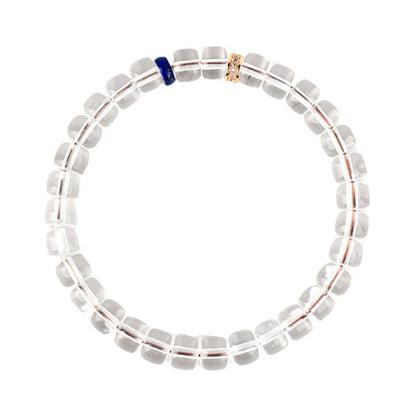 Clear Quartz Lapis Clarity Bracelet