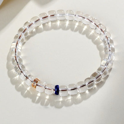 Clear Quartz Lapis Clarity Bracelet