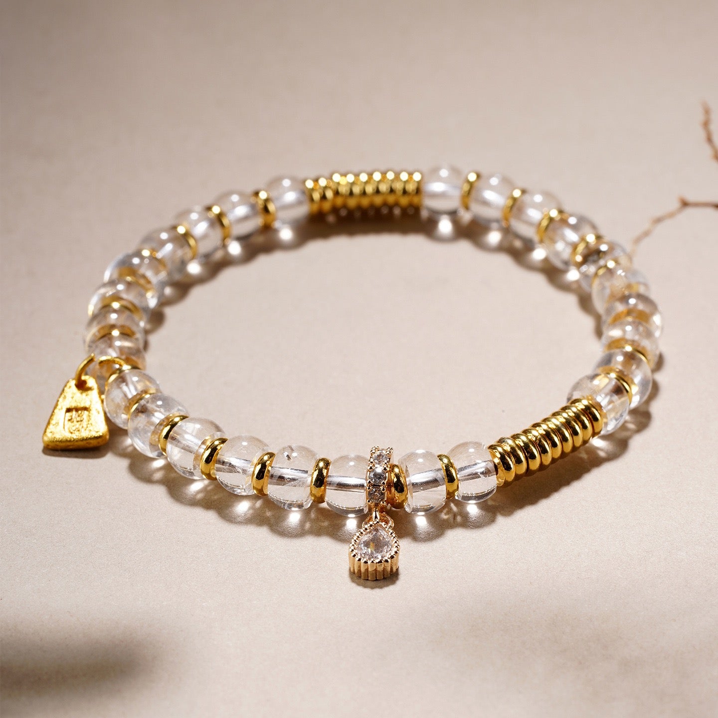 Clear Quartz Wealth Blessing Bracelet