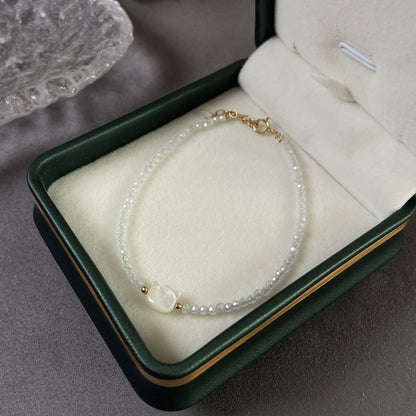 Crystal Cat Charm Adjustable Healing Bracelet