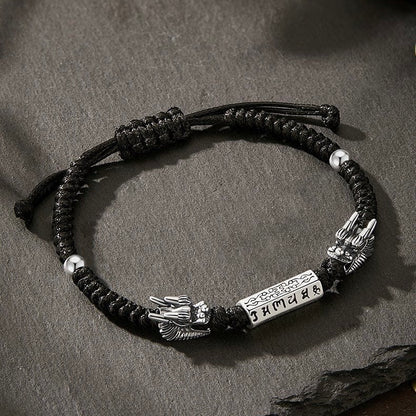 Double Dragon Six-Mantra Guardian Bracelet