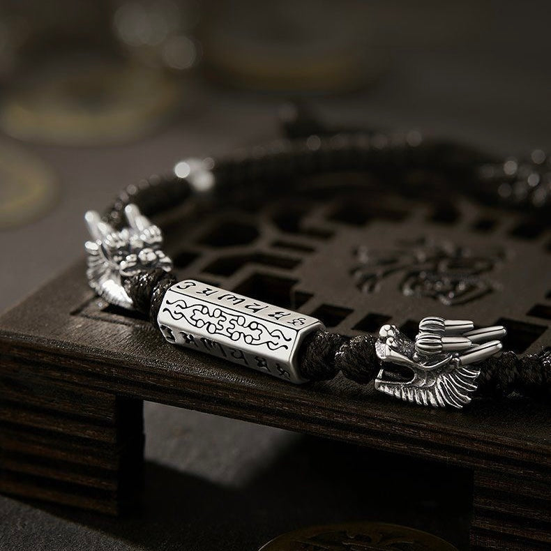 Double Dragon Six-Mantra Guardian Bracelet