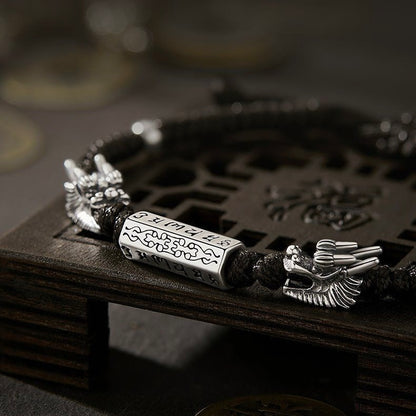 Double Dragon Six-Mantra Guardian Bracelet