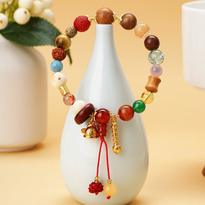 Fortune & Karma Eighteen Treasures Scholar Blessing Bracelet