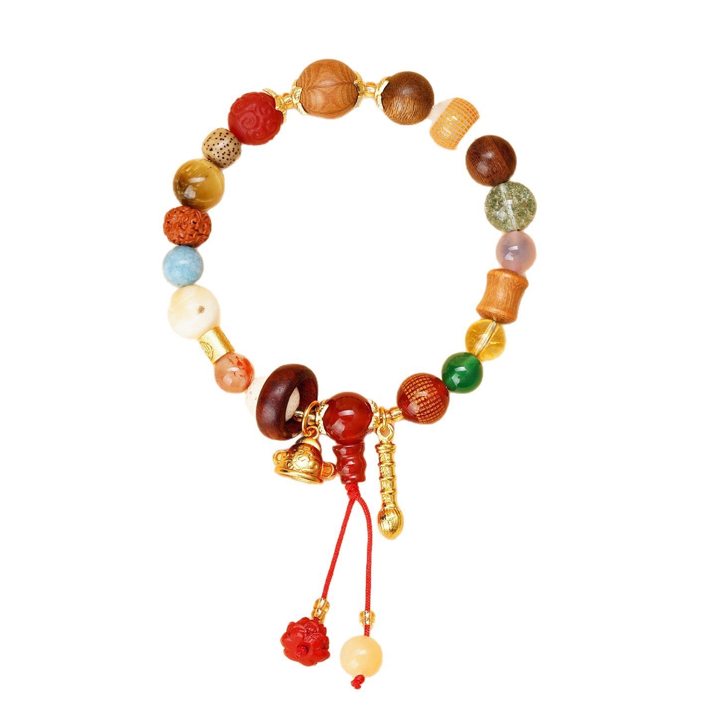 Fortune & Karma Eighteen Treasures Scholar Blessing Bracelet