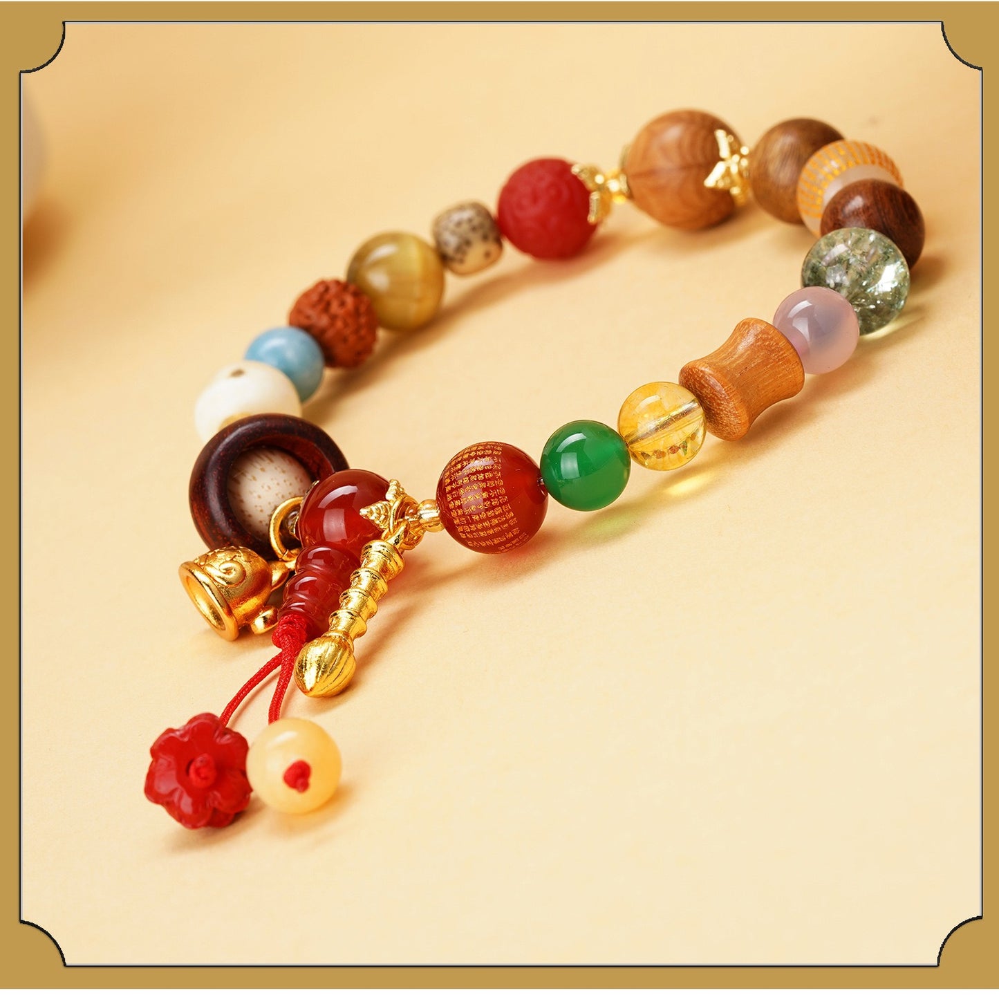 Fortune & Karma Eighteen Treasures Scholar Blessing Bracelet