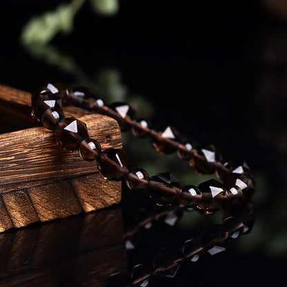 Faceted Smoky Quartz Energy Bracelet