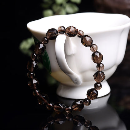 Faceted Smoky Quartz Energy Bracelet