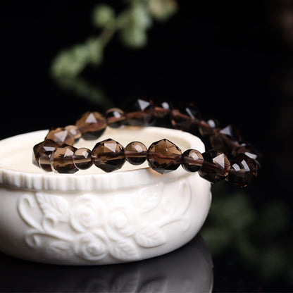 Faceted Smoky Quartz Energy Bracelet