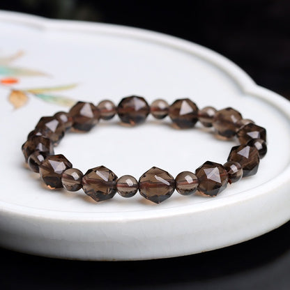 Faceted Smoky Quartz Energy Bracelet